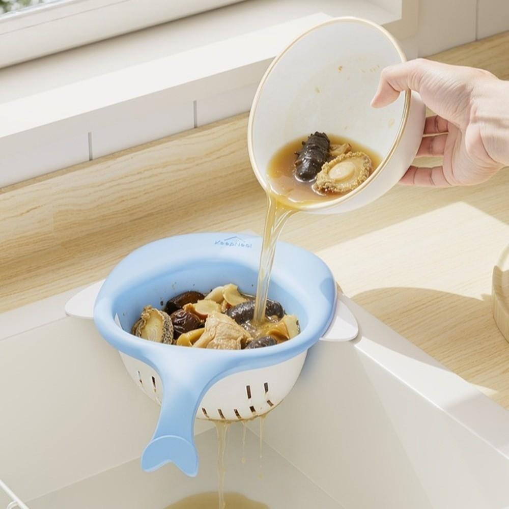 Quick Draining Magnetic Sink Colander Leak-proof Kitchen Sink Drainer Fruit Vegetable Washing
