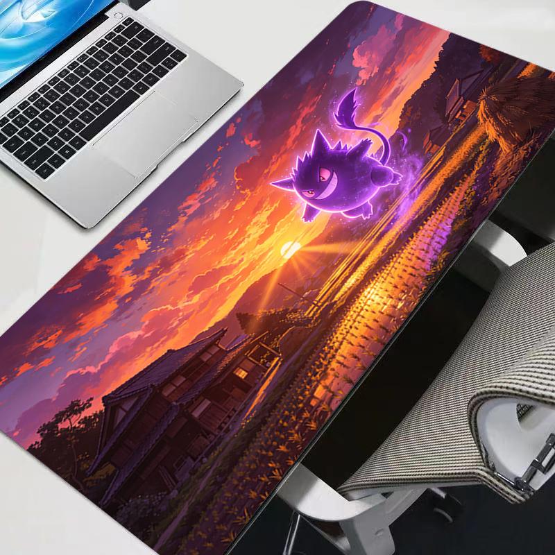 Computer Mouse Pad Gaming MousePad Large Mouse Pad Gamer Keyboard Pad Gengar Pikachu Sakura Pagoda Rug PC Desk Mat Tapis Souris