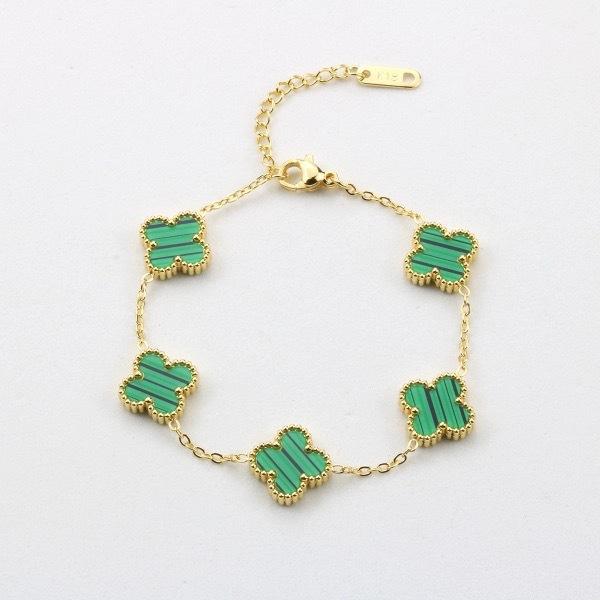 Stainless Steel Clover Bracelet with Non Fading Titanium Steel High-end Jewelry