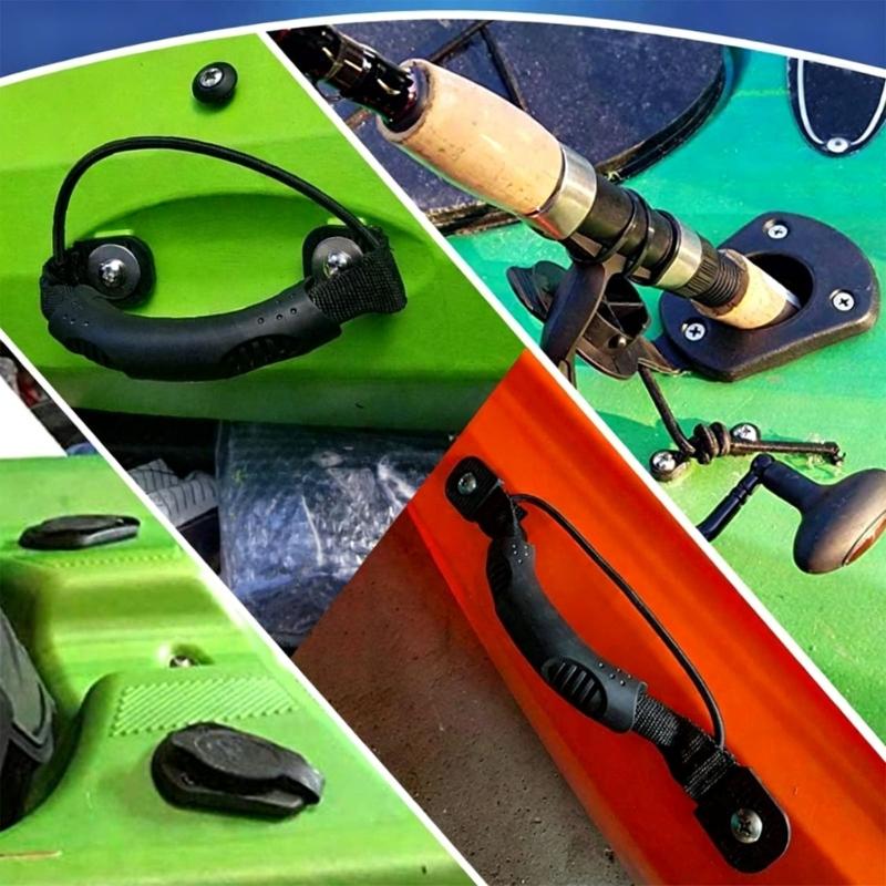 Black ABS Rod Tube Insert for Deck Mount Use, Fishing Accessory with Cap Cover, Top Collar, and Screw-Ready Opening for Rod Storage Use