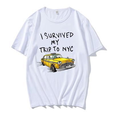 I Survived My Trip To NYC Tshirt Tom Holland Tees Camisas Streetwear Funny Car Cartoon Graphic Tshirts Summer Cotton Soft Tops
