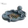 3D Printed Octopus Organizer Storage Tray, Printing Molding, with Tentacle Matte Black Tray Groove Integrated for Keys Jewelry Stationery Decorative