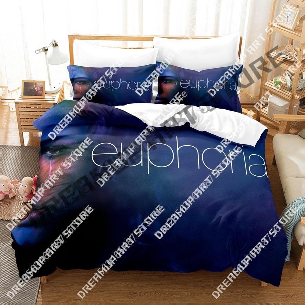 3D Print TV Euphoria Bedding Set Boys Girl Twin Queen King Size Duvet Cover Pillowcase Bed boys Adult Home Textiles