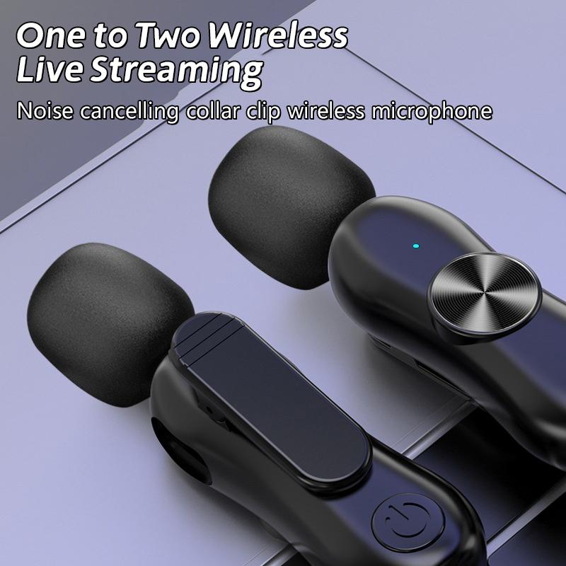 Wireless Lavalier Microphone For Live Streaming/Youtube/Facebook Live Plug And Play Portable Wireless Noise Canceling Microphone