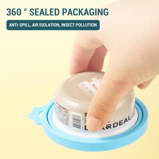 Haustier Dosenverschluss Universal Silikon Haustierfutter Dosenabdeckungen Gute Abdichtung Auslaufsicher Leicht zu Reinigen Katzen Dosenverschlüsse zur Aufbewahrung von Haustierfutter