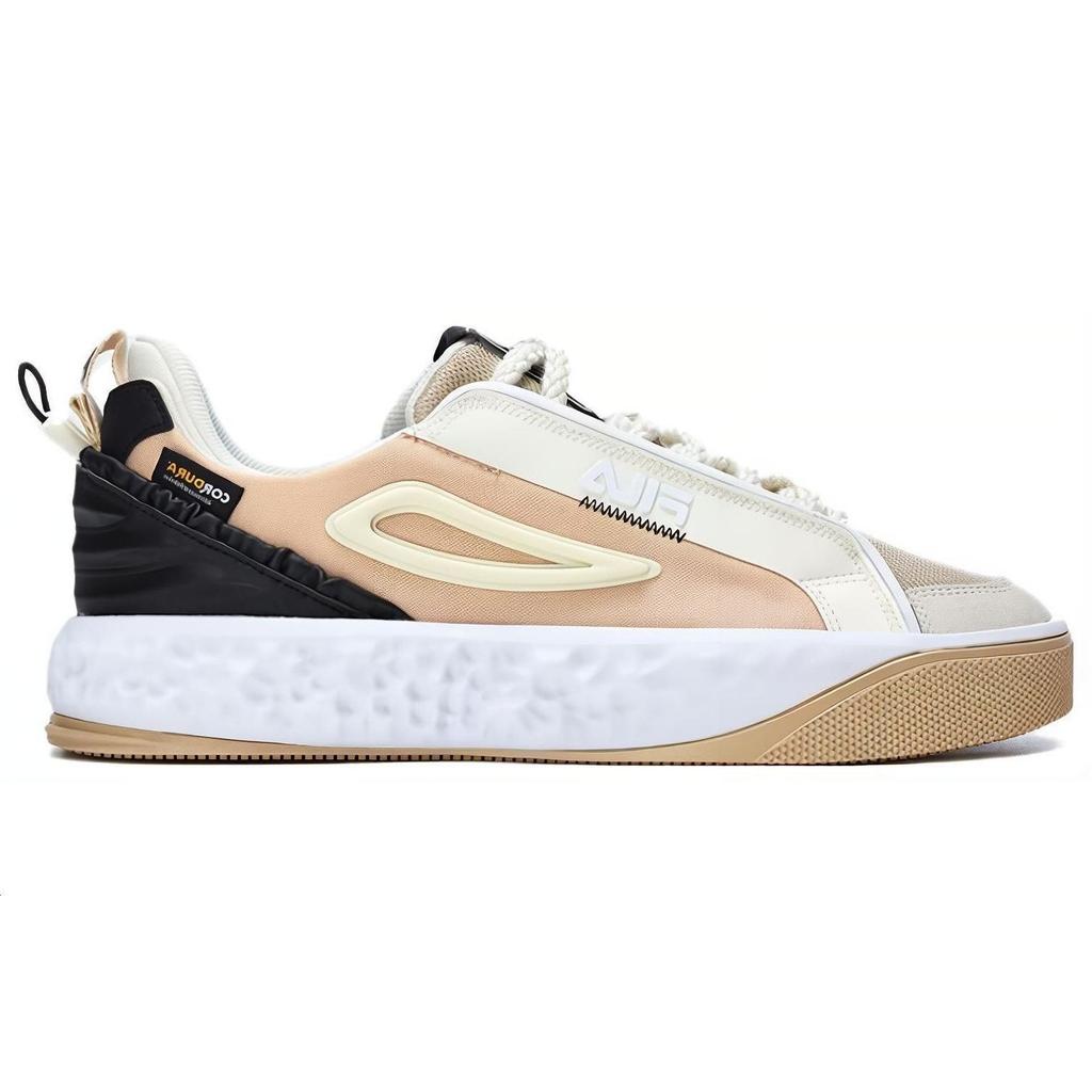 FILA Viva Casual Comfortable Durable Low-Top Skate Shoes Men Sneakers White Brown F12M323201FBV