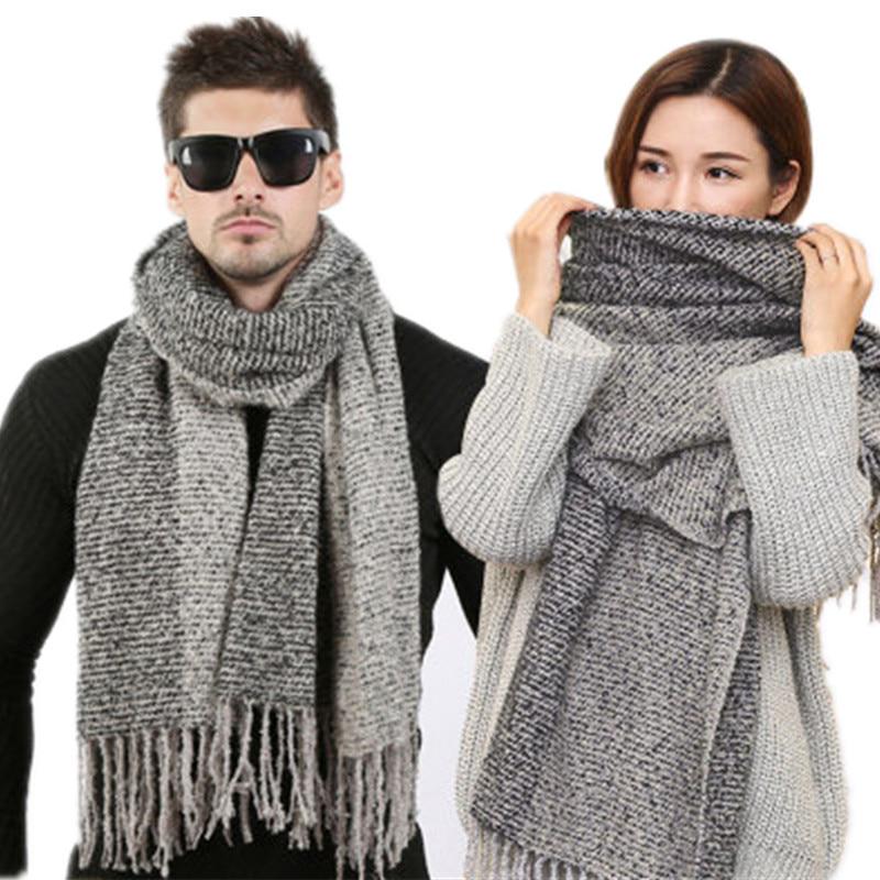 Men Women Fashion Design Scarves Men Winter Wool Knitted Cashmere Scarf ...