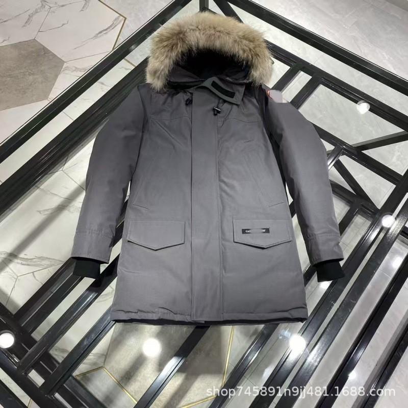 Womens Long Warm Duck Down Parka Coat With Wolf Fur Collar 85-90% Fill Power 401-450g Premium Outerwear 2025