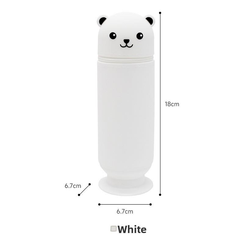 Cute Cartoon Silicone Pencil Case With Expandable Foldable Storage For Students And Kids