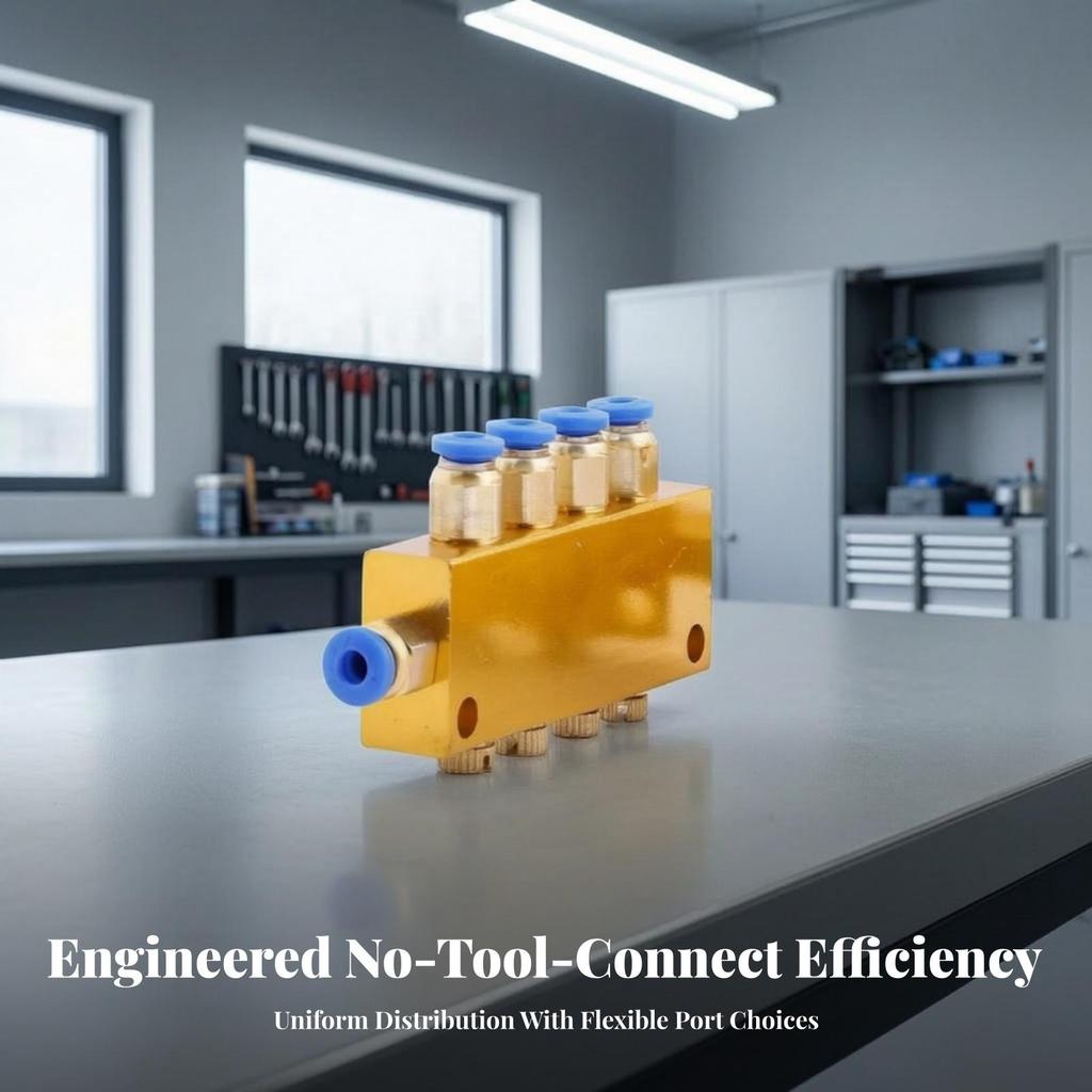 Metal Lubrication Distributor Block | Compact, Component, for Engraving Machine,