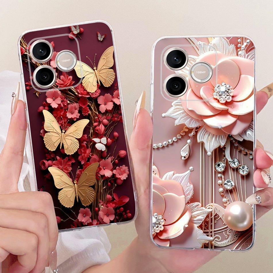 For Honor 600 Lite Honor600 2026 Cute Flower Butterfly Cat Painted Case For Honor 600 600Lite 5G Soft Silicone TPU Phone Cases