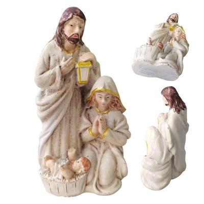 Christmas Holy Family Figurines Nativity Scene Figurine Resin Christmas Religious Art DecorThanksgiving Catholic Christmas Decor
