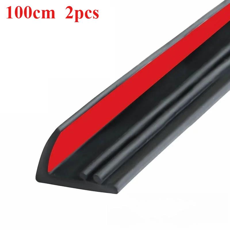 Car Side Window Seal Strip Rubber Auto Window Gap Filler Protector Strips Noise Insulation 7-Shaped Seal Sticker Strip