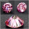 Růžový kulatý moissanitový diamant pěstovaný v laboratoři pro výrobu šperků DIY Materiály s tovární cenou