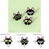 Cartoon Cat Brooch Pin Funny Black Cat Metal Badge Alloy Oil Drop Bag Accessory