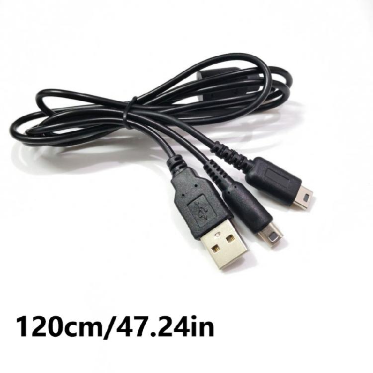 1pc/2pcs Portable Charging Wire USB Charging Cable 47in Data Cord for Game Console Power Cable Gaming Accessory