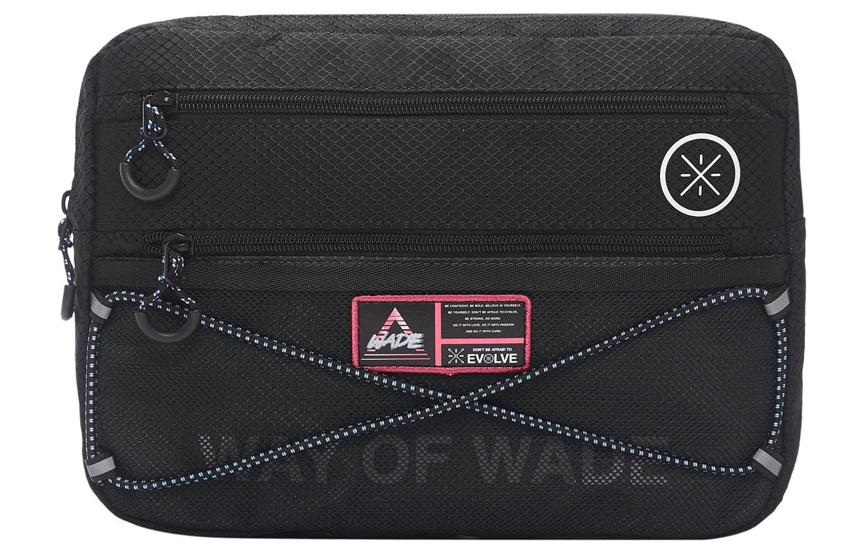 Li Ning Fabric Shoulder Bag, Crossbody Bag Regular Unisex Black ABDS393-1
