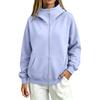 Women's Fashion Loose Fit Zip-Up Hoodie Casual Long Sleeve Sweatshirt