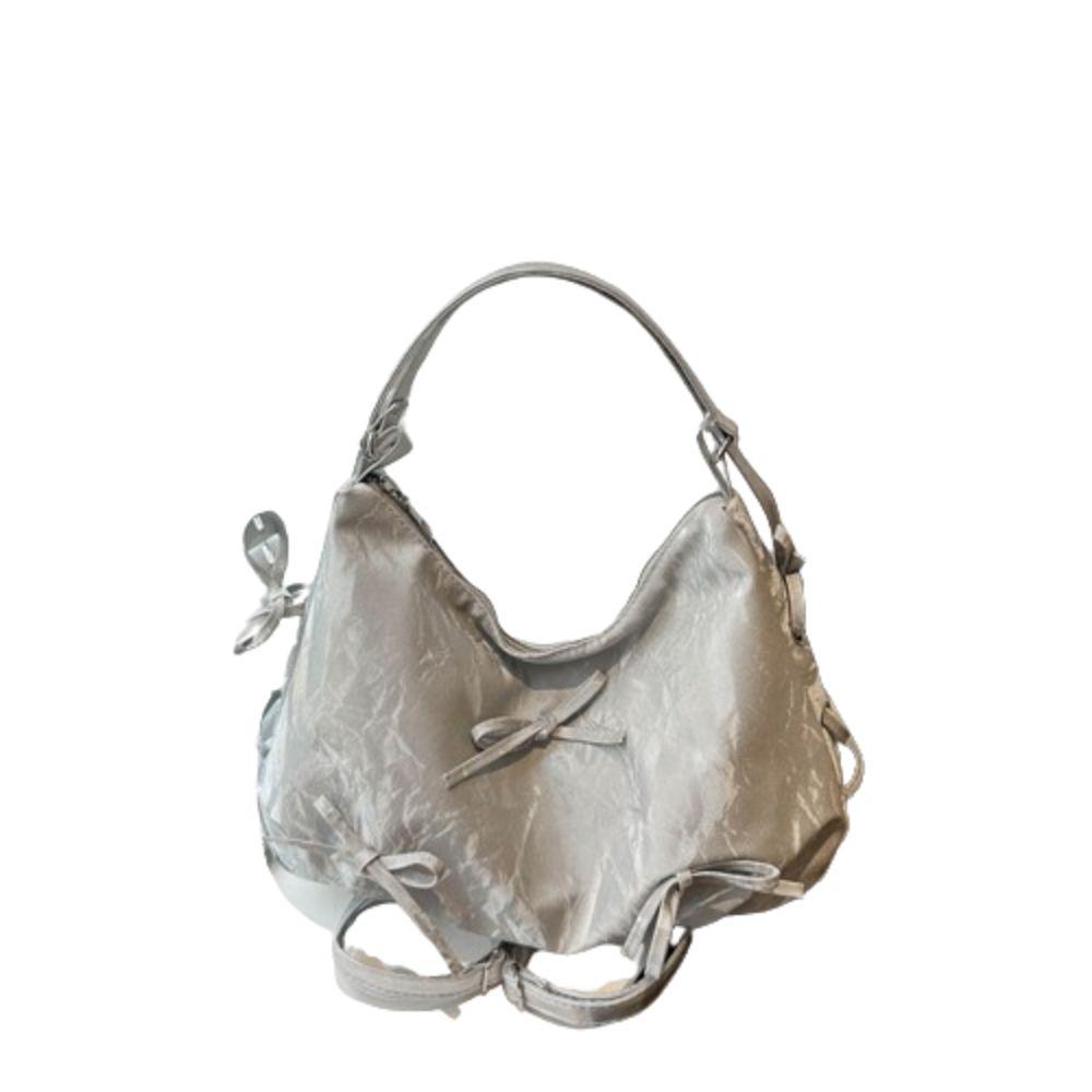 Large Capacity Women's Totes Handbags Soft Bowknot Crossbody Bag Single Shoulder Bag  Girls