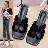 Sommer Hausschuhe Frauen Flache Luxus Outdoor Strand Flip-Flops Weibliche Sandalen Trend Marke Design Slides Schuhe Frau Große Größe 43