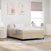 Box Spring Bed Gray Green 160 x 200 cm Cord Fabric