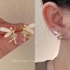 Cercei Stud Elf Drăguți 2024: Cercei Îngeri cu Strass de Nișă, Argint Sterling 925 la Modă pentru Femei