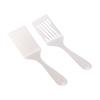 2 Pack Stainless Steel Spatulas Set Barbecue Slotted Turner Cooking Utensils for Kitchen Camping Grilling Frying
