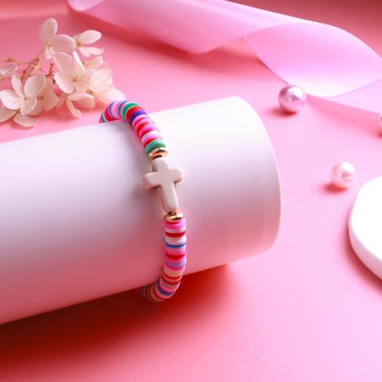 

Yousheng женский браслет крест кулон разноцветные бусины плетеный регулируемый обхват запястья богемный стиль отпуск пляжный браслет женские ювелирные изделия 1