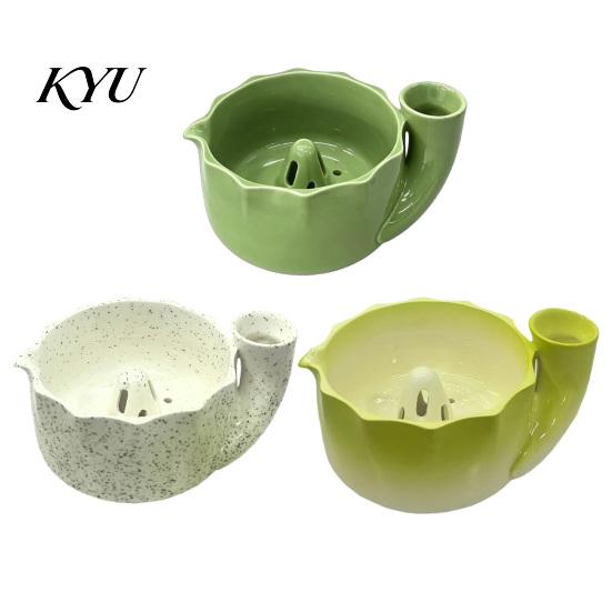 Small Produce Cleaning Tool Self-Spinning Ceramic Berry Washing Bowl, Built-In Drainage Holes Lead Free Strainer Fruit Strainer, Compact Vortex