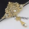 Women's Gold Color Brooch Wedding Jewelry Flower Brooch Family Wedding 2023