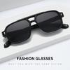Casual Retro Men's Sunglasses Square Double Bridge Driving Business Sunglasses UV400 Protection Rivets Sun Glasses for Women Men