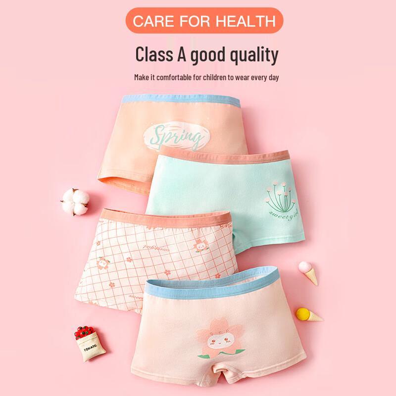 Langsha Girls  Cotton Antibacterial Boxer Underwear 140