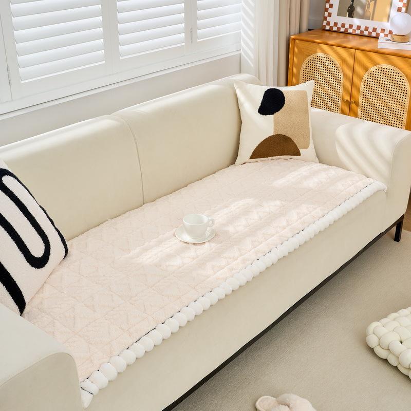 Premium One-Piece Sofa Cushion Autumn And Winter Plush Seat Cushion Does Not Lose Fur, Sofa Cover Cloth Towel Winter New Cover