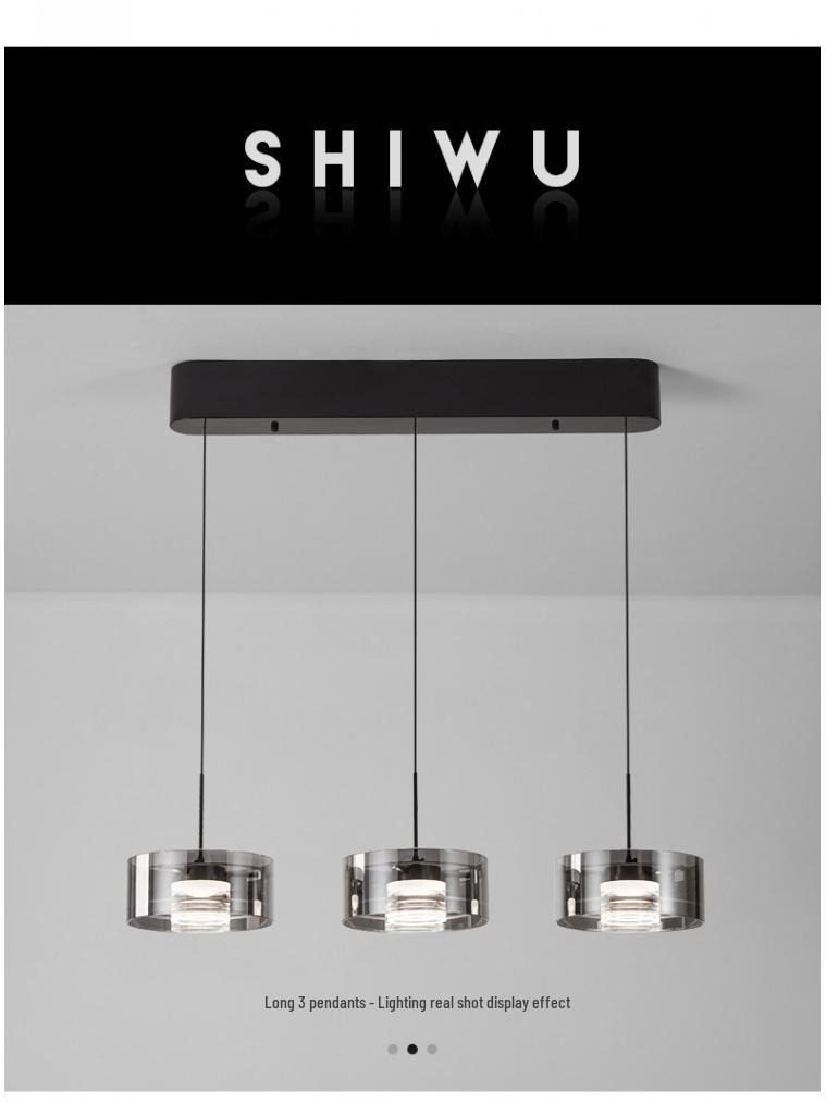 2025 Modern Minimalist Glass Pendant Light with Adjustable Height for Dining Table or Bar