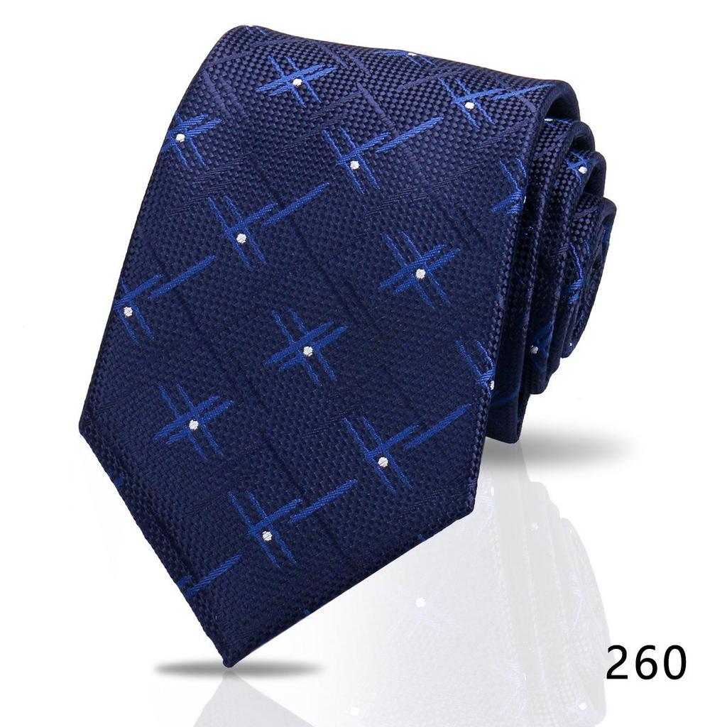 Men's High-Grade Black and Red Striped Silk Tie for Formal and Wedding Wear - 8CM