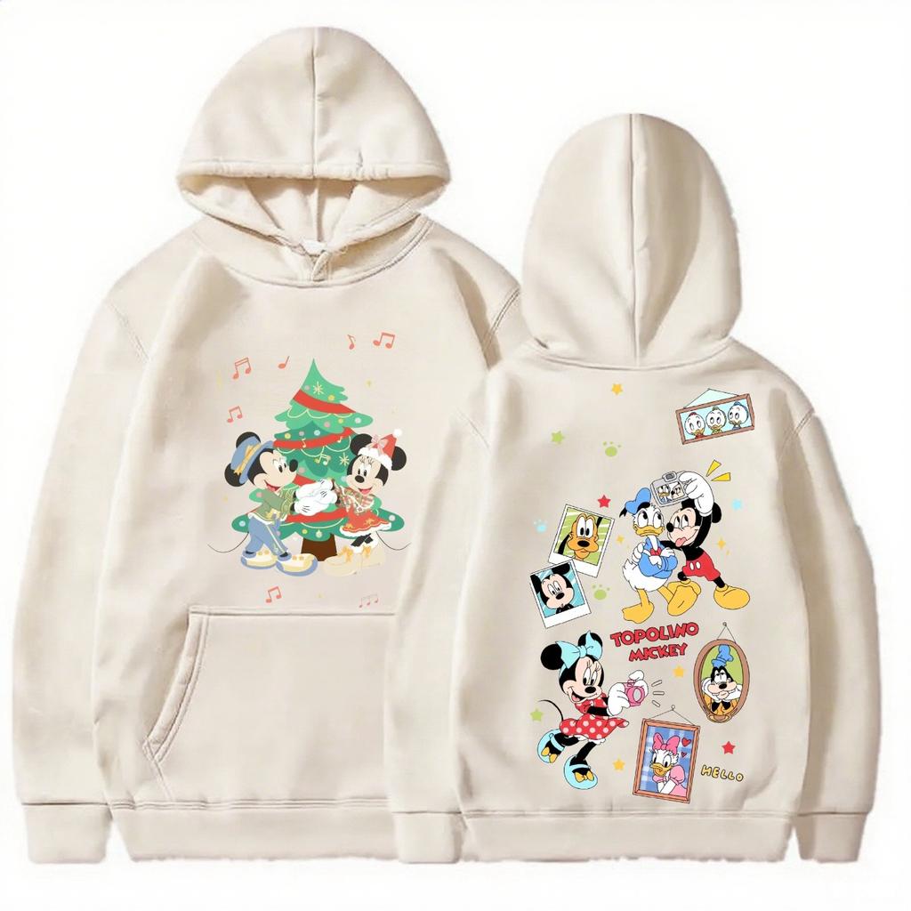 Disney Mickey Christmas Parent-child Set Children's Adult Hoodie Available In Multiple Colors for Autumn and Winter Hoodies