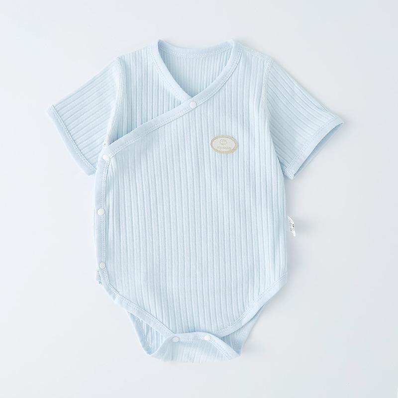 KIDDIEZOOM Infant Boy Girl Boneless Onesie Baby Double Belly Protector Strap Soft Comfort Newborn Clothing