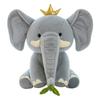 25CM Cute New Crown Elephant Plush Toy Pink Bow Female Elephant Doll As A Birthday And Christmas Gift For Children
