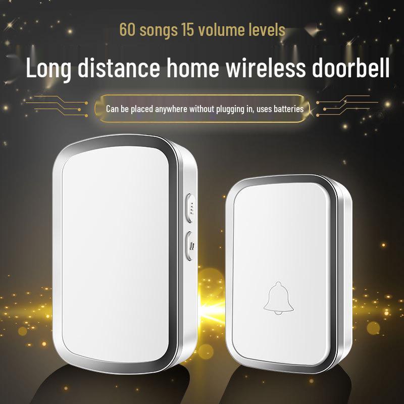 Battery-Powered Wireless Doorbell: Long-Range, One-to-One Remote Control, Home Call Alert, No Plug-In Required