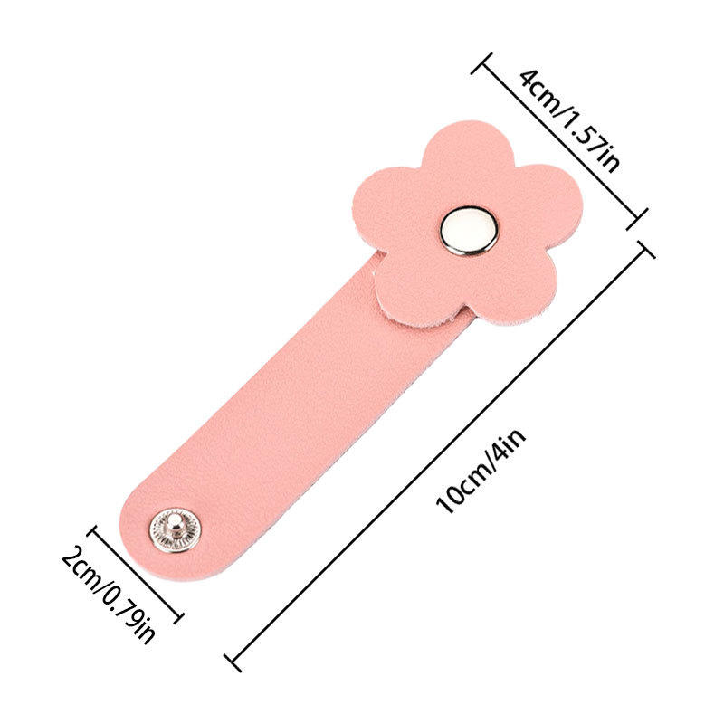 Cable Organizers Reusable PU Flower Cable Ties Cord Organizer Keeper Holder Fastening Straps Headphones PC Wire Wrap Management