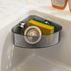 Corner Sink Strainer Sponge Holder Large Capacity Strong Load-bearing Suction Cup Triangle Storage Rack with Drain Hole