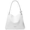 Christina Christina Logo Silver Hardware Leather Shoulder Bag Large Women's White