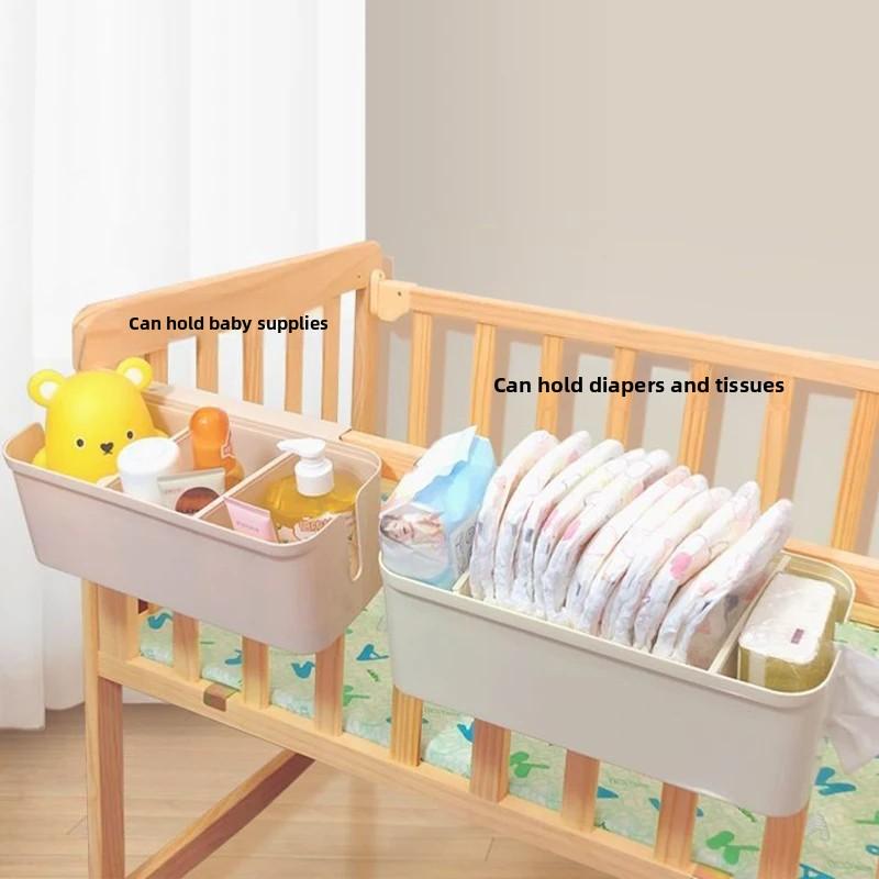 Multifunctional Baby Crib Organizer Newborn Bed Large Capacity Baby Stuff Diaper Storage Box Kids Bedding Hanging Diaper Bags