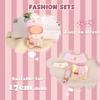 Ruokey Doll Accessory Set 4 Pieces Pink Sweet 15cm 17cm Plush Costume Outfit for Labubu Dolls