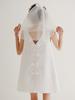 GANISONG Bridal Bow Shower Dress_White