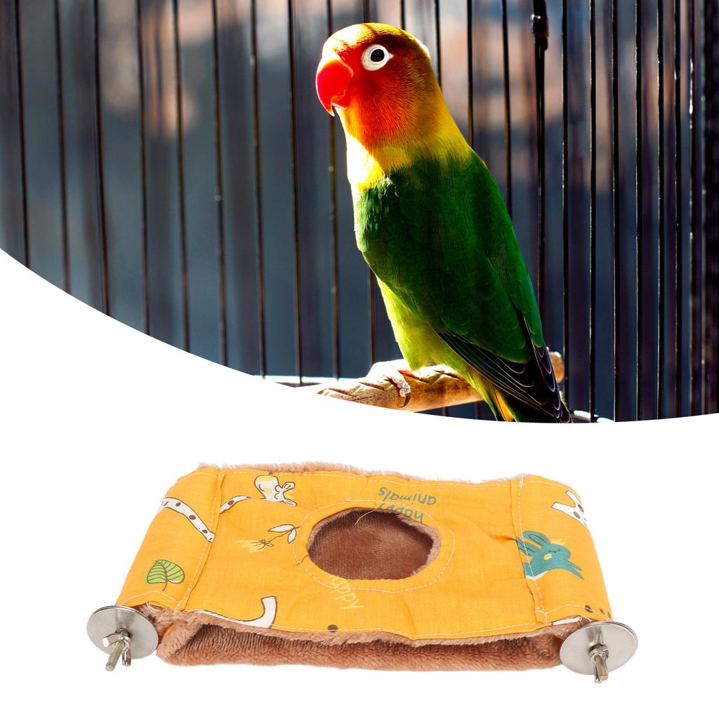 Bird Bed Hanging Hammock Warm Plush Double Layer Reduce Anxiety Bird Cage Plush Bed for s
