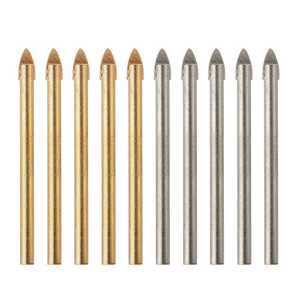 10 Pieces Glass Drill Bits Assortment Portable Ceramic Concrete Metal Hole Puncher Assorted Kit Power Tools Accessories