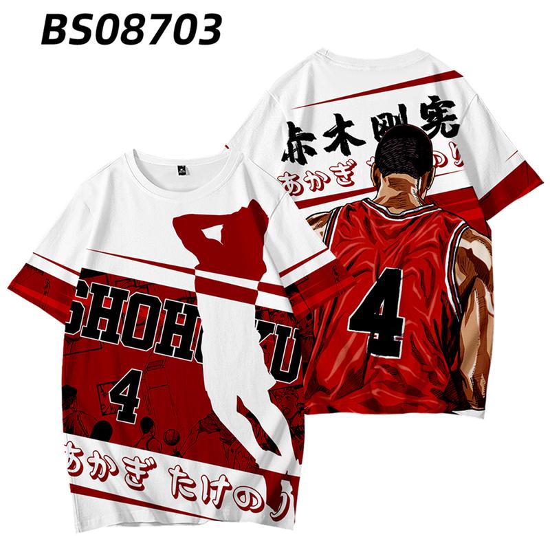 

Футболка SLAM DUNK Peripheral Sakuragi Flower Road с коротким рукавом для мужчин и женщин, спортивные футболки, летние детские футболки с 3D-принтом, топы 4XL