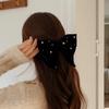 Pearl velvet ribbon pin #G017