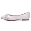 Fashion White Crystal Queen Woman Flats Wedding Shoes Women's Pearl Rhinestone Beaded Anklet Bridesmaid Shoes Sneaker